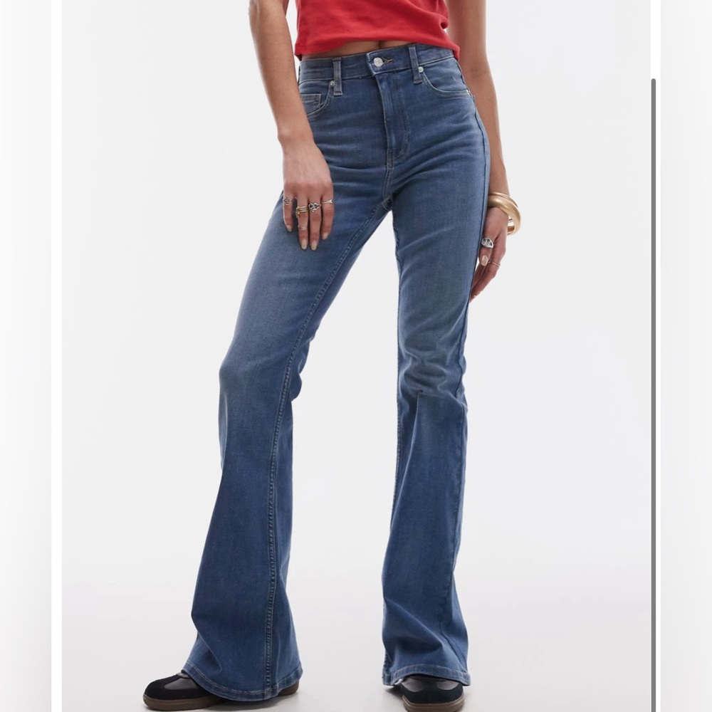 TOPSHOP Jamie flare jeans size 6/28 TALL